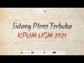 Sidang Pleno Terbuka KPUM UGM 2021