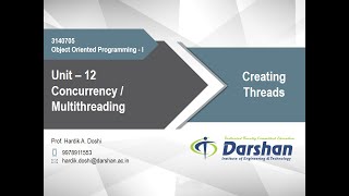 Unit 12: Creating Threads in Java