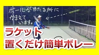 【ボレー】ラケット置くだけ簡単ボレー『非常識なテニス上達理論』