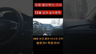 법인 택시 기사의 월급 현실