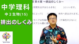 【中学理科】中２生物(15)〜排出のしくみ〜(呼吸と血液の循環第4章)Byユニバープラス