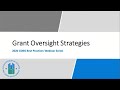 CDBG Best Practices Webinar Series: Grant Oversight Strategies