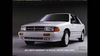 Dodge Spirit Plymouth Acclaim | Television Commercial | 1991