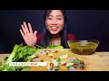 raw shrimp u0026 thai chilli sauce mukbang eating show กุ้งแช่น้ำปลา กินกับน้ำจิ้มซีฟู้ดรสจัดจ้าน 먹방