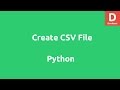 Create CSV File using Python List