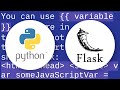 How can I pass data from Flask to JavaScript in a template?
