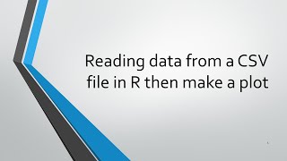 R Programming: Read CSV data, plot and fit