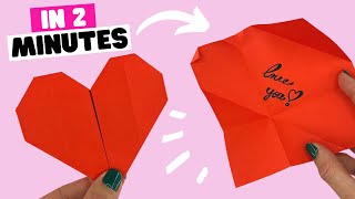 How to make origami HEART super easy, origami Valentine's Day