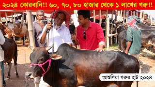 ৬০ ৭০ হাজার থেকে ১ লাখের কোরবানি গরু বাজার/দর || 2024 গরুর হাট || আশুলিয়া গরুর হাট ২০২৪ || কৃষি ঘর