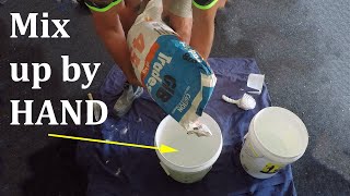 How to mix Quick Set Drywall Mud - small batches (Hot Mud)