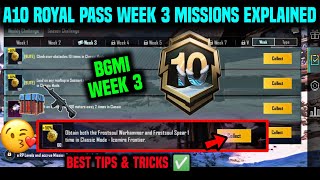 BGMI WEEK 3 MISSIONS / A10 WEEK 3 MISSION / WEEK 3 MISSION BGMI / A10 RP MISSION WEEK 3 EXPLAINED