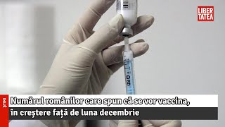 Numărul românilor care spun că se vor vaccina, în creștere față de luna decembrie, arată un sondaj