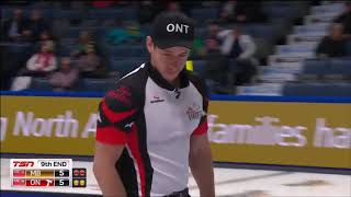 2018 Brier. Triple takeout by Mathew Camm