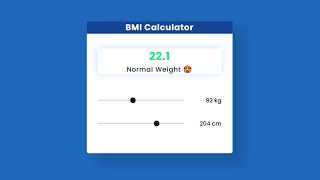 Simple BMI Calculator using JavaScript | JavaScript BMI Calculator
