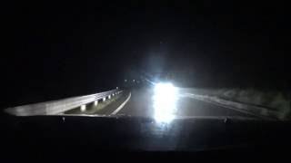 ドライブ撮影 夜 静岡県道 山梨県道71号富士宮鳴沢線 富士ヶ嶺 交差点~人穴