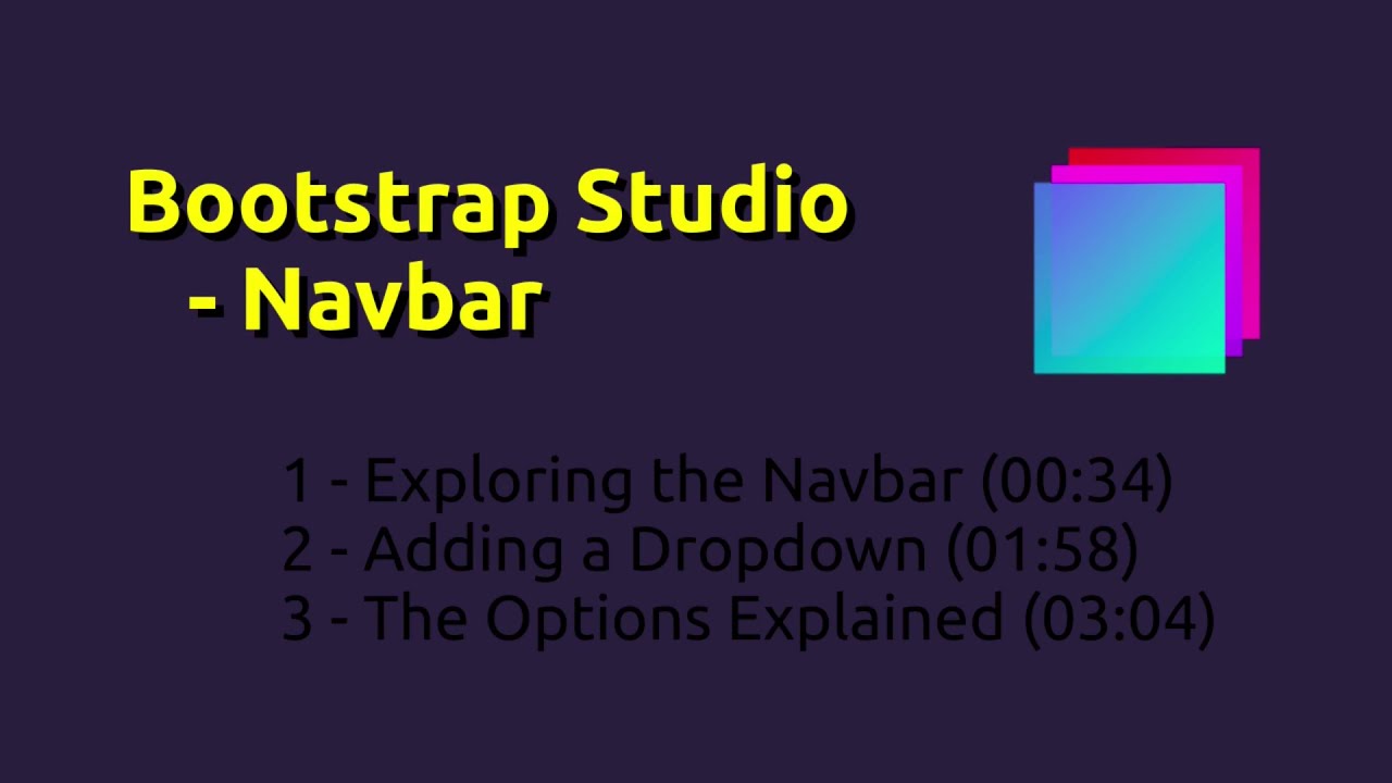 Bootstrap Studio Navbar Youtube
