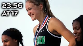 Abby Steiner Film: 17-Year Old Abby Wins 200m Final Ohio State Championship (Aug. 25, 2022)