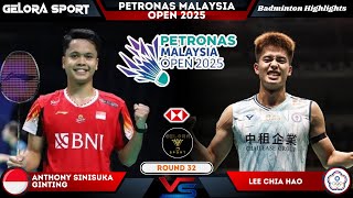 Anthony Sinisuka Ginting vs Lee Chia-hao | Malaysia Open 2025 Badminton