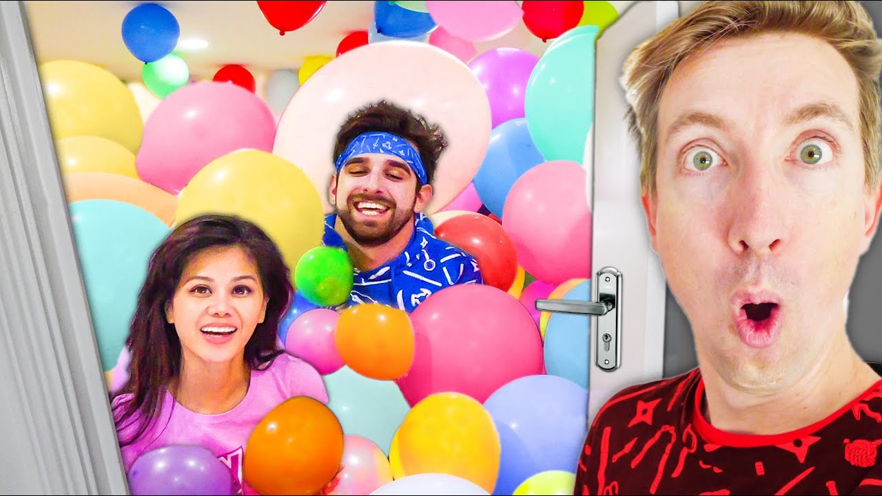 I SURVIVED the Extreme BALLOON Room Challenge to Find Buried Treasure