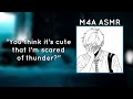 cuddling your tsundere roommate during a storm [ASMR] [Sleep Aid] [Reverse Comfort] [Rain Sounds]