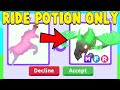 Trading for DREAM PET using RIDE POTION in Adopt Me!