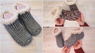 Ayaklar Üşümesin🎉 Tığ İşi Ev Botu/ Patik Yapımı/Easy Crochet Slippers – Cozy and Warm Home Boots