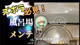 【風呂場diy】浴槽コーティングで掃除が楽に！！塗っただけでツルツルピカピカ！もう一つ廃盤のエプロンのクッションをdiyしました。