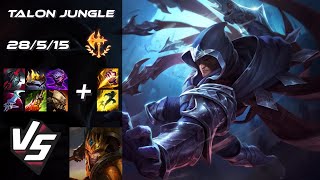 JUNGLE Talon vs Jarvan IV - EU Challenger Patch 14.23