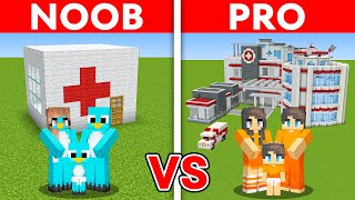 Minecraft: NOOB vs PRO: HOSPITAL BUILD CHALLENGE TO PROTECT MY FAMILY