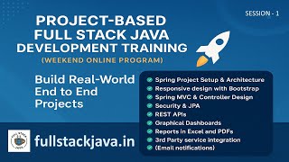 Project based Full Stack Java Development Training - Session 1 (Free)