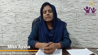 Al Mudassar Trust l Miss Aysha ,Learning Development Centre @Al mudassar trust ,kharian