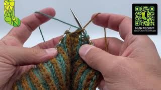 Simple Right-Leaning Double Decrease in Double-Knitted Brioche — A Sockmatician Tutorial