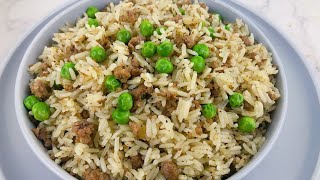 MINCED / GROUND BEEF RICE | One Pot | - Ama Boadiwaa