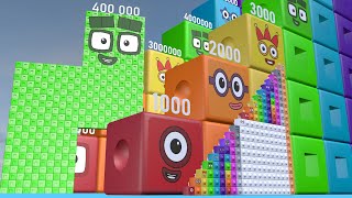 Numberblocks Puzzle 400 400,000 20,000,000 MILLION BIGGEST Comparison Numberblocks Numbers Patterns