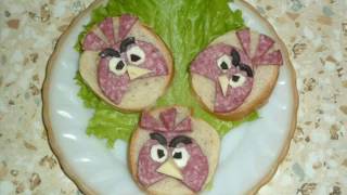 Бутерброды Angry Birds / Angry Birds Sandwiches