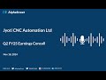 jyoti cnc automation ltd q2 fy2024 25 earnings conference call