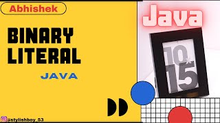 how to write the code of binary literal in java #java #program #video