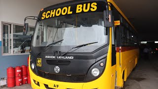 52 सीटर स्कूल बस | ASHOK LEYLAND LS 1509 SCHOOL BUS 52 SEATER | REVIEW  IN HINDI EXTERIOR & EXTERIOR