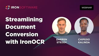 Streamlining Document Conversion with IronOCR | Webinar