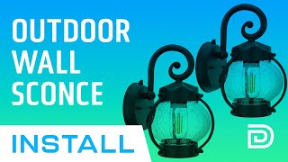 Dusk to Dawn Sensor Outdoor Wall Sconce // Exterior Light Install