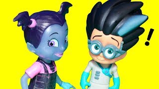 PJ Masks Romeo and Silly Vampirina Explore the Scare B&B Playset