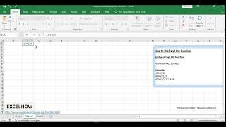 How to Use Excel Log Function