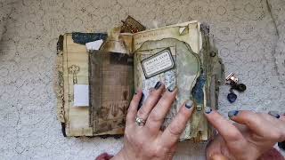 Vintage grunge/steampunk junk journal flip through(Sold)