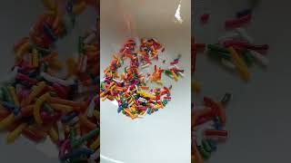 Mixing and dropping of sprinkles #asmr #food #short #sprinkles #yummy #shorts #sound #viral