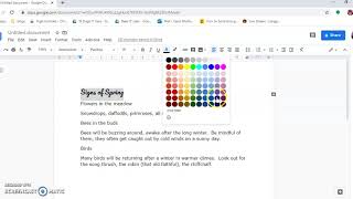 Using text styles in Google Docs