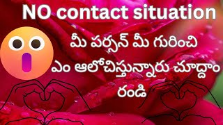 💯😱NO contact situation మీ పర్సన్ మీ గురించి ఎం ఆలోచిస్తున్నారు చూద్దాం రండి🌄🌄😱😱😱😱😱😱😱✨