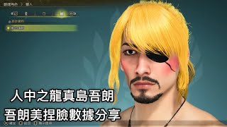 PS5 Monster Hunter Wilds 魔物獵人 荒野 人中之龍 真島吾朗 吾朗美 捏臉數據分享