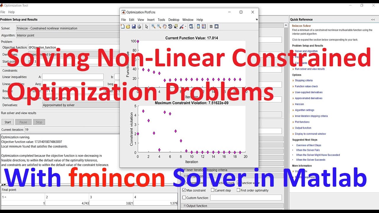 Solving Non-Linear Constrained Optimization Problems Using "fmincon ...