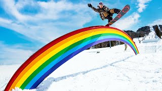INCREDIBLE Snowboard Trick Shot Run (in one take)