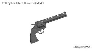 Colt Python 8 Inch Hunter 3D Model